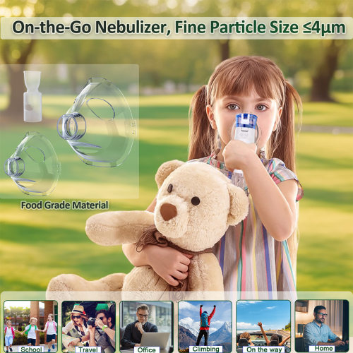 Asthma Nebulizer, Nebulizer Machine for Adults, Portable Nebulizer for Kids, Rechargeable Nebulizer with Adjustable Nebulization Rate, Nebulizer for Breathing Problems at Home