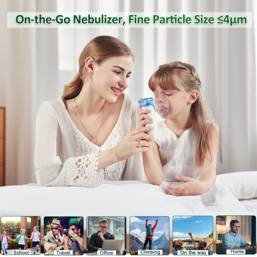 Asthma Nebulizer, Nebulizer Machine for Adults, Portable Nebulizer for Kids, Rechargeable Nebulizer with Adjustable Nebulization Rate, Nebulizer for Breathing Problems at Home