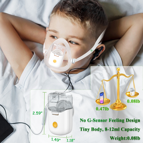 Ultrasonic Nebulizer, Nebulizer Machine for Adults, Portable Nebulizer for Kids, Rechargeable Handsfree Nebulizer, Mini Nebulizer for Breathing Problem at Home