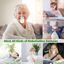 Ultrasonic Nebulizer, Nebulizer Machine for Adults, Portable Nebulizer for Kids, Rechargeable Handsfree Nebulizer, Mini Nebulizer for Breathing Problem at Home 